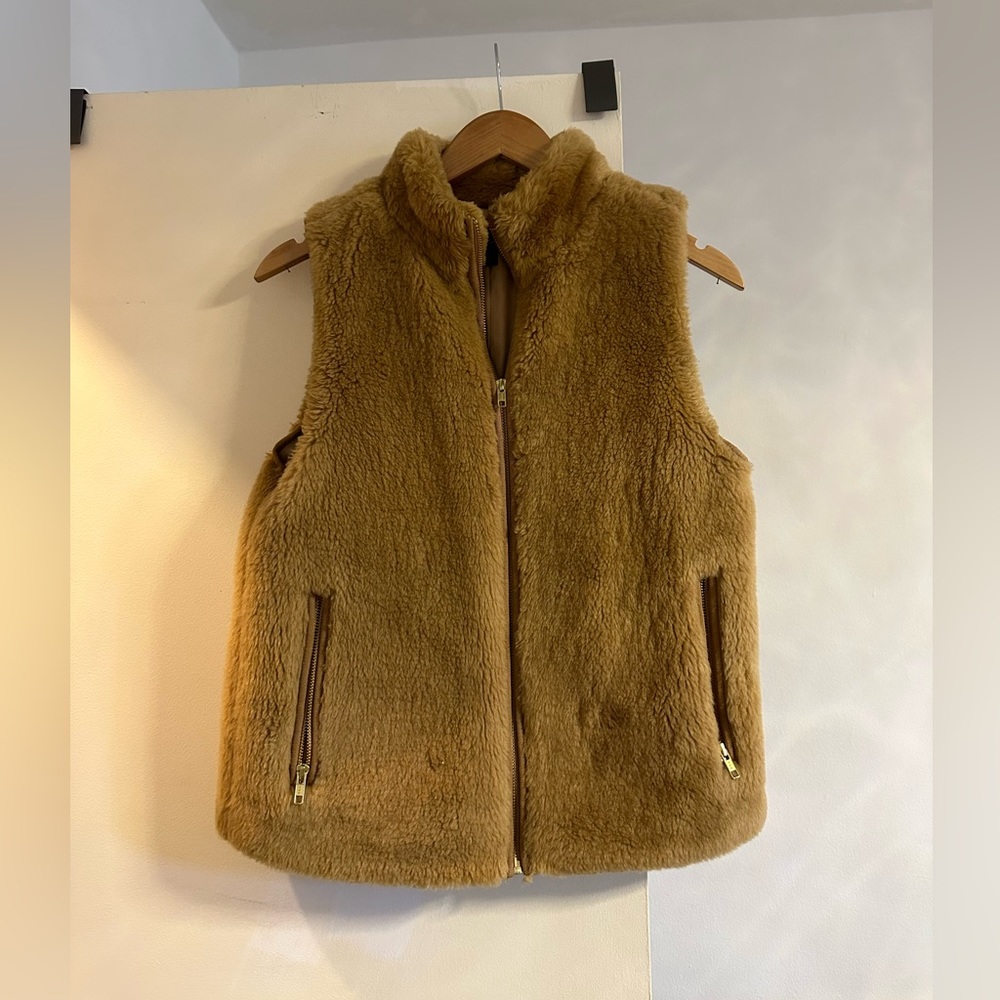 J. Crew teddy vest